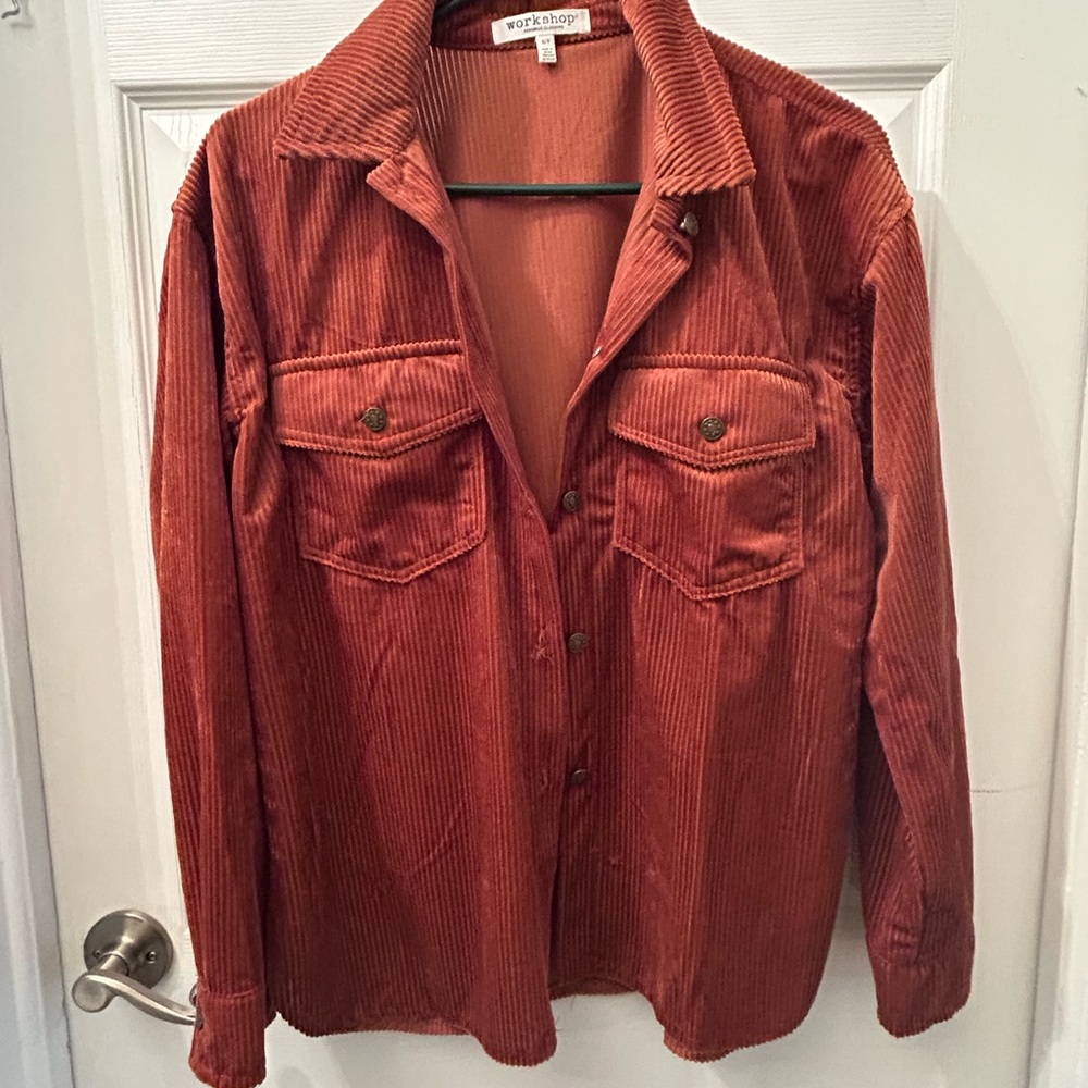 Workshop Republic Clothing Terracotta Corduroy Top